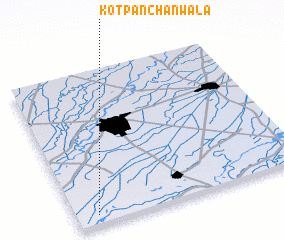 3d view of Kot Panchānwāla