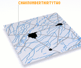 3d view of Chak Number Thirty-two