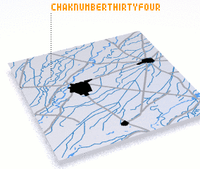 3d view of Chak Number Thirty-four