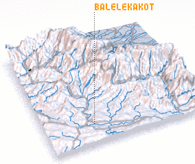 3d view of Balele ka Kot