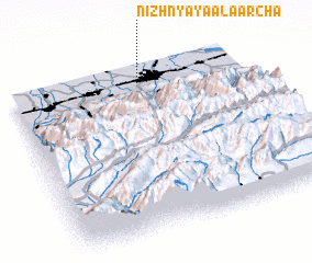 3d view of Nizhnyaya Ala-Archa