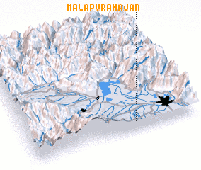 3d view of Mālapura Hājan