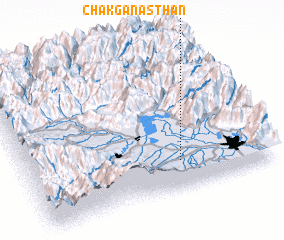 3d view of Chak Ganasthān