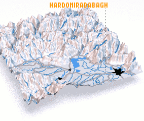 3d view of Hardomirādābāgh