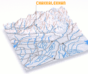 3d view of Chak Kāle Khān