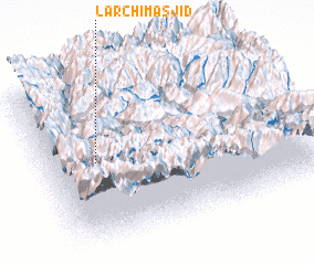 3d view of Larchi Masjid