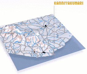 3d view of Kanniyākumāri