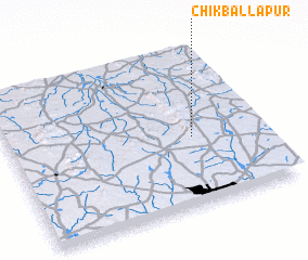 3d view of Chik Ballāpur