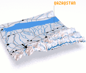 3d view of Qazaqstan