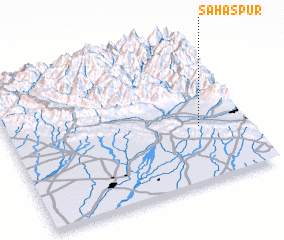 3d view of Sahaspur