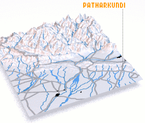 3d view of Pathar Kundi