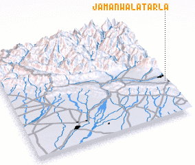 3d view of Jāmanwāla Tarla