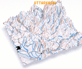 3d view of Uttarkāshi