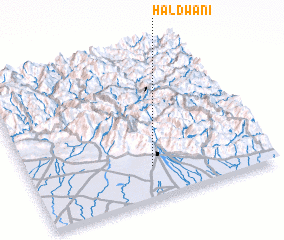 3d view of Haldwāni