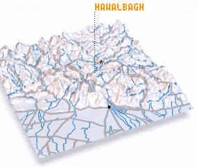 3d view of Hawālbāgh