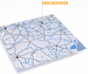 3d view of Kānchipuram