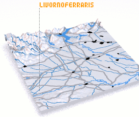 3d view of Livorno Ferraris