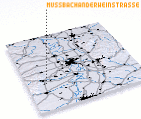 3d view of Mußbach an der Weinstraße