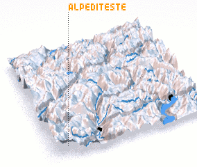3d view of Alpe di Teste