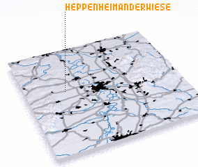 3d view of Heppenheim an der Wiese