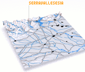 3d view of Serravalle Sesia