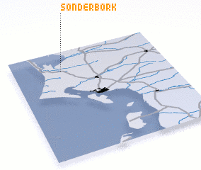 3d view of Sønder Bork