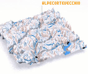 3d view of Alpe Cortevecchio