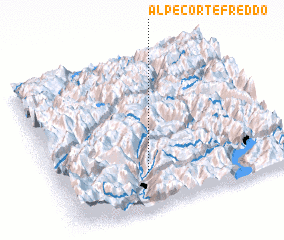 3d view of Alpe Cortefreddo