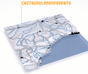 3d view of Castagnole Monferrato