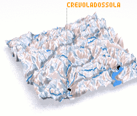 3d view of Crevola dʼOssola