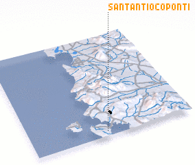 3d view of SantʼAntioco Ponti