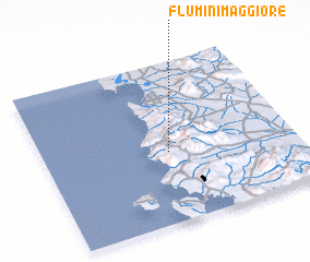 3d view of Fluminimaggiore
