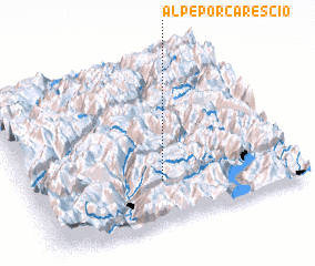 3d view of Alpe Porcarescio