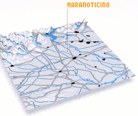 3d view of Marano Ticino