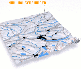 3d view of Mühlhausen-Ehingen