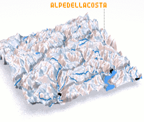 3d view of Alpe della Costa