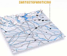 3d view of Santo Stefano Ticino