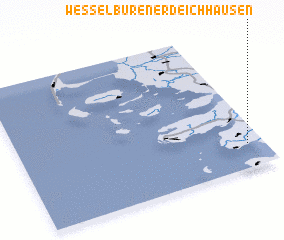 3d view of Wesselburener Deichhausen