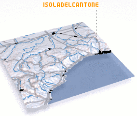 3d view of Isola del Cantone