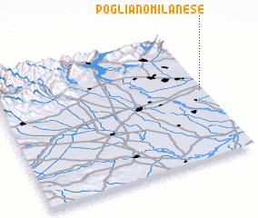 3d view of Pogliano Milanese