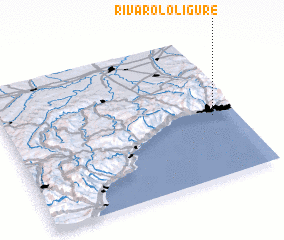 3d view of Rivarolo Ligure