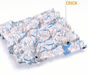 3d view of Crich