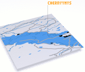 3d view of Chërnyy Mys