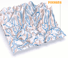 3d view of Pokhara