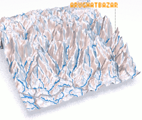 3d view of Ārughāt Bāzār