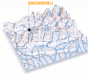 3d view of Dakshīnkāli