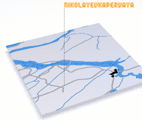 3d view of Nikolayevka Pervaya
