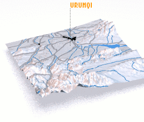 3d view of Ürümqi