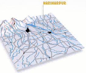 3d view of Harihārpur