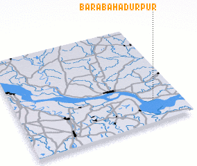 3d view of Bara Bāhādurpur